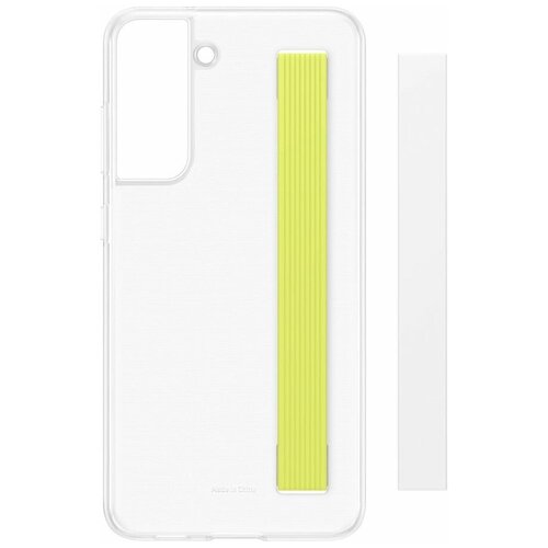 Чехол (клип-кейс) SAMSUNG Slim Strap Cover, для Samsung Galaxy S21 FE, белый [ef-xg990cwegru]