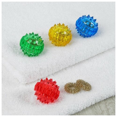 Набор массажёров Су-джок 2 кольца цвет микс Торг Лайнс 1310891 306₽