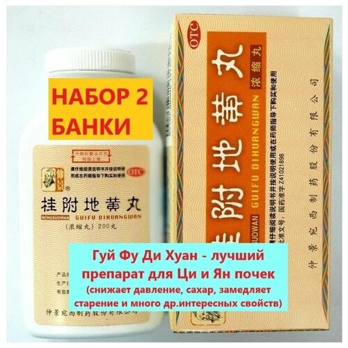 Гуй Фу Ди Хуан Вань 2 банки по 200 пилюль 0.18г