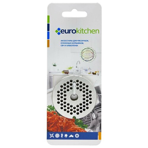 Решетка для мясорубки 53 мм диаметр отверстий 3 мм Eurokitchen GR1-3 решетка eurokitchen для мясорубки кухонного комбайна 53 мм диаметр отверстий 3 мм