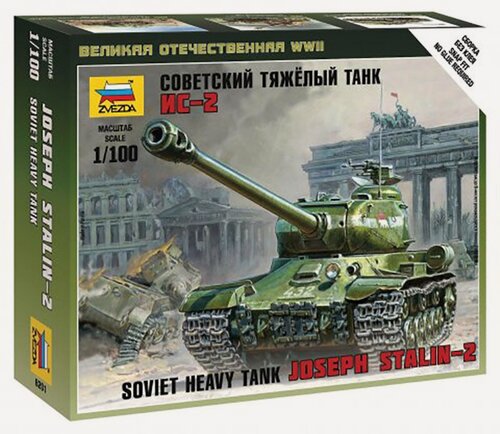Изображение товара ZVEZDA 6201 ИС-2 1/100 сборная модель без клея, советский тяжелый танк для коллекционеров
