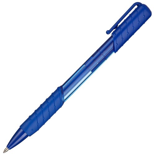 Ручка шариковая автоматическая KORES К6 автомат треуг. корп, манж,0,5мм, син