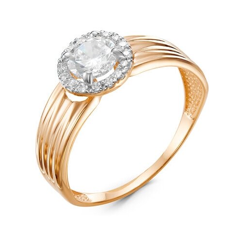 фото Золотое кольцо кюз del'ta d116719 с фианитом diamant-online