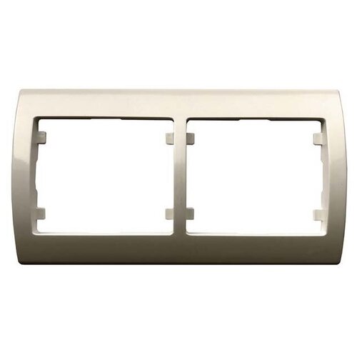 Рамка 2п BJC IRIS горизонтальная 18002A, слоновая кость