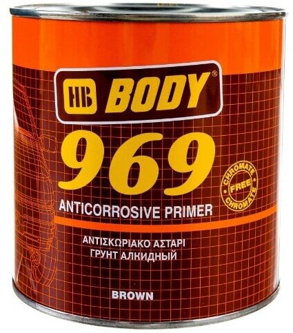 Грунт НВ Body 969 1K коричневый (антикоррозионый) 1 кг.