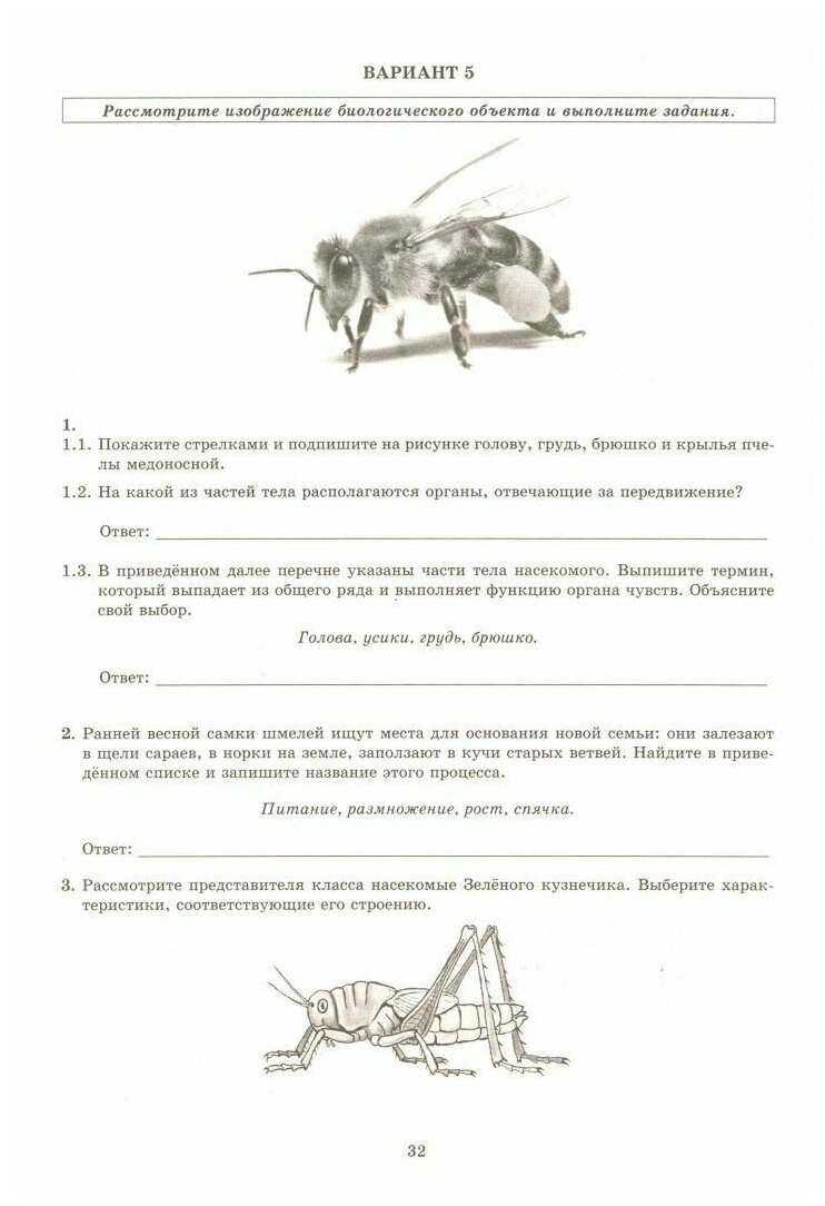 Биология. 5 класс. 10 вариантов итоговых работ для подготовки к Всероссийской проверочной работе - фото №2