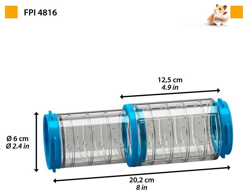Ferplast труба телескопическая FPI 4816 для хомяков (22х7х13 см) - фото №5