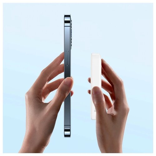 Внешний магнитный беспроводной аккумулятор BASEUS Magnetic Mini 10000 mAh 20W с кабелем Type-C to Type-C 50 см и технологией MagSafe PPCX030002 337000₽