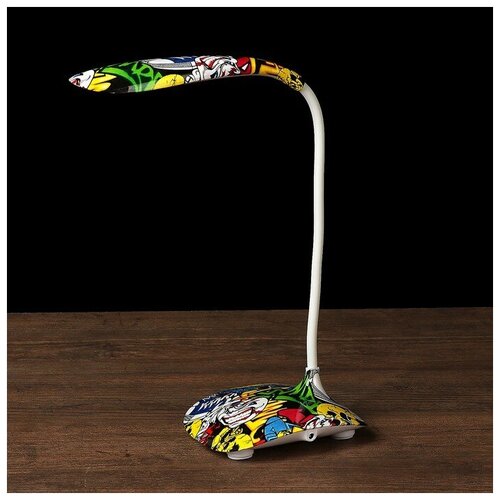 фото Лампа настольная сенсорная "граффити" акб usb 16led 5вт 12.5х10.5х42.5 risalux