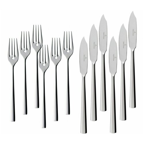 фото Набор приборов для рыбы villeroy&boch piemont 12 предметов villeroy & boch