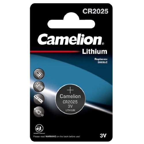 Батарейки Camelion CR2025 BL-1 (CR2025-BP1, литиевая,3V) комплект 12 штук батарейка camelion cr2025 bl 1 cr2025 bp1 литиевая 3v