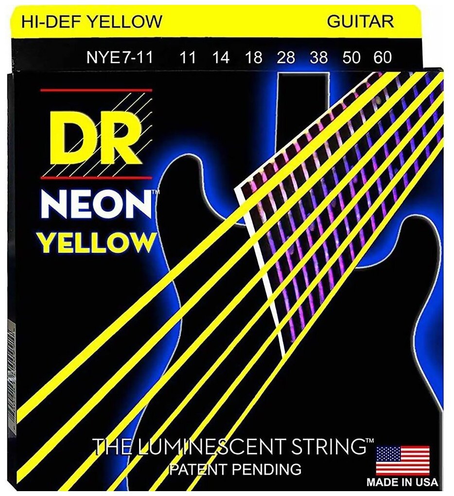 Струны для 7-ми струнной электрогитары DR String NYE7-11