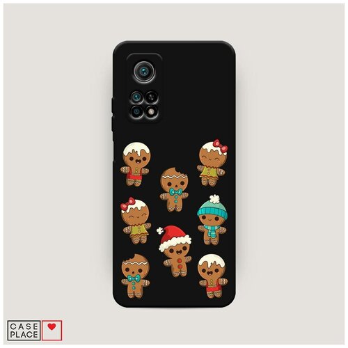 фото Чехол силиконовый матовый xiaomi mi 10t pro праздничные печеньки case place