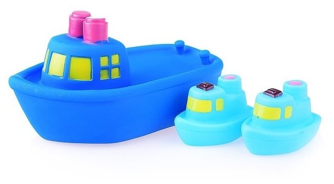 Набор игрушек для купания Oubaoloon 3 шт, резиновые, в сетке (OSB9982)