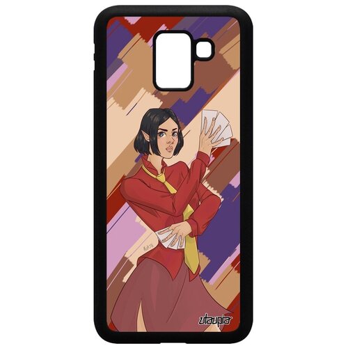 фото Необычный чехол на смартфон // samsung galaxy j6 2018 // "фокусник" дизайн девушка, utaupia, цветной