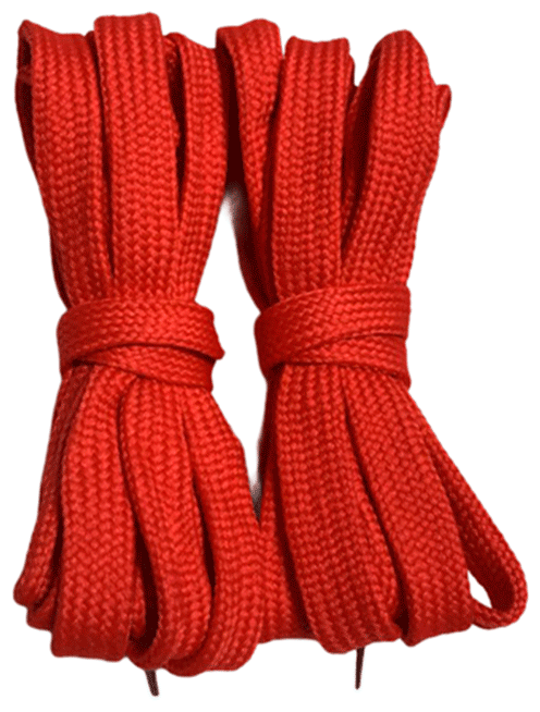 Шнурки красные плоские 100см (2 пары) - фотография № 1
