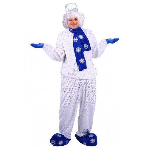 Взрослый костюм Снеговик (52) костюм клоунесса в парике взрослый 52