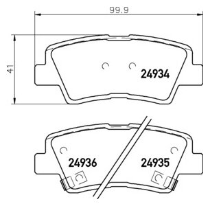 Np6022_колодки Дисковые Задние! Kia Soul 1.6i/Crdi 09>, Hyundai Sonata V 2.0ti/Crdi 05> NISSHINBO арт. NP6022