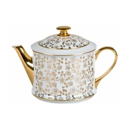 фото Заварочный чайник 400 мл leander "виндзор /золотые цветы /белый" 1 / 158680