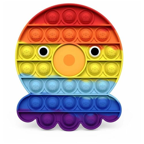 Поп Ит | Pop It | Игрушка Антистресс | Радужный осьминог
