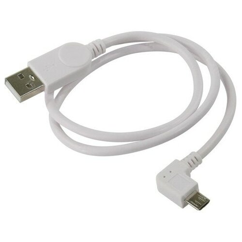 Кабель USB2.0 Am-microB Orient MU205W2 угловой правый - 0.5 метра, белый кабель atcom 1 8m usb am microusb at9073