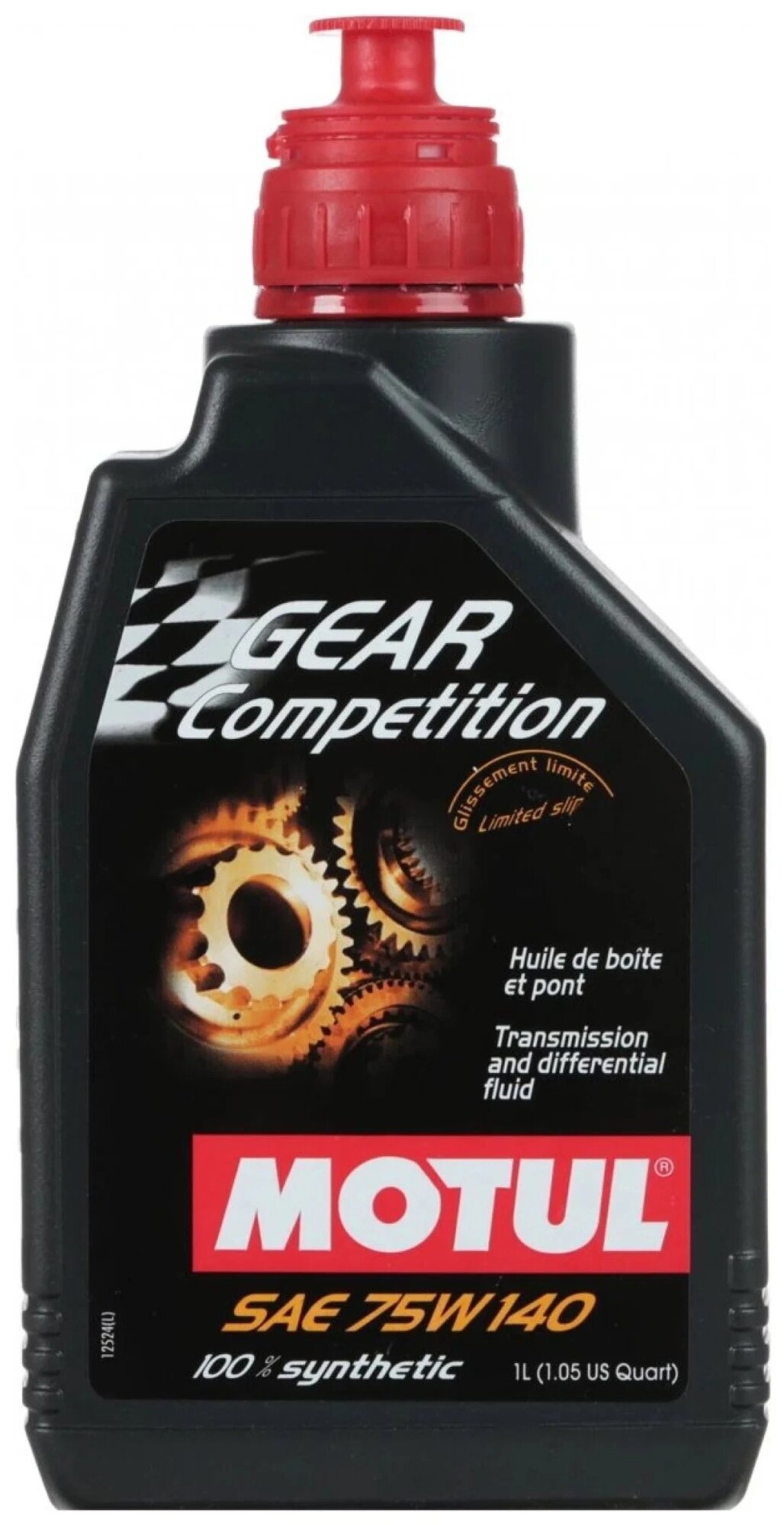 Масло трансмиссионное синтетическое MOTUL GEAR FF COMPETITION LSD 75w140 GL5+ 1л - фотография № 1