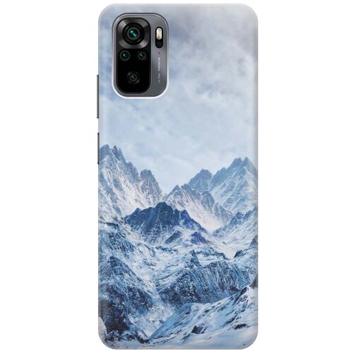 фото Ультратонкий силиконовый чехол-накладка для xiaomi redmi note 10 с принтом "снежные горы" gosso