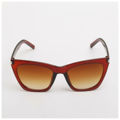 фото Солнцезащитные очки мастер к., кошачий глаз, с защитой от уф, для женщин, коричневый