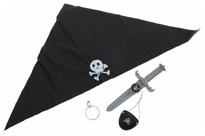 Набор пирата «Черная бандана», 4 предмета