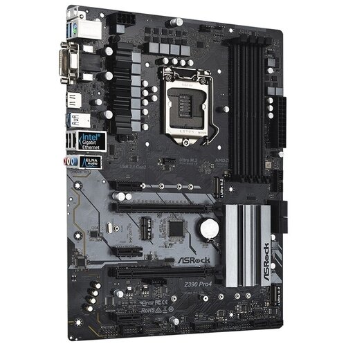 фото Материнская плата z390 s1151 atx z390 pro4 asrock