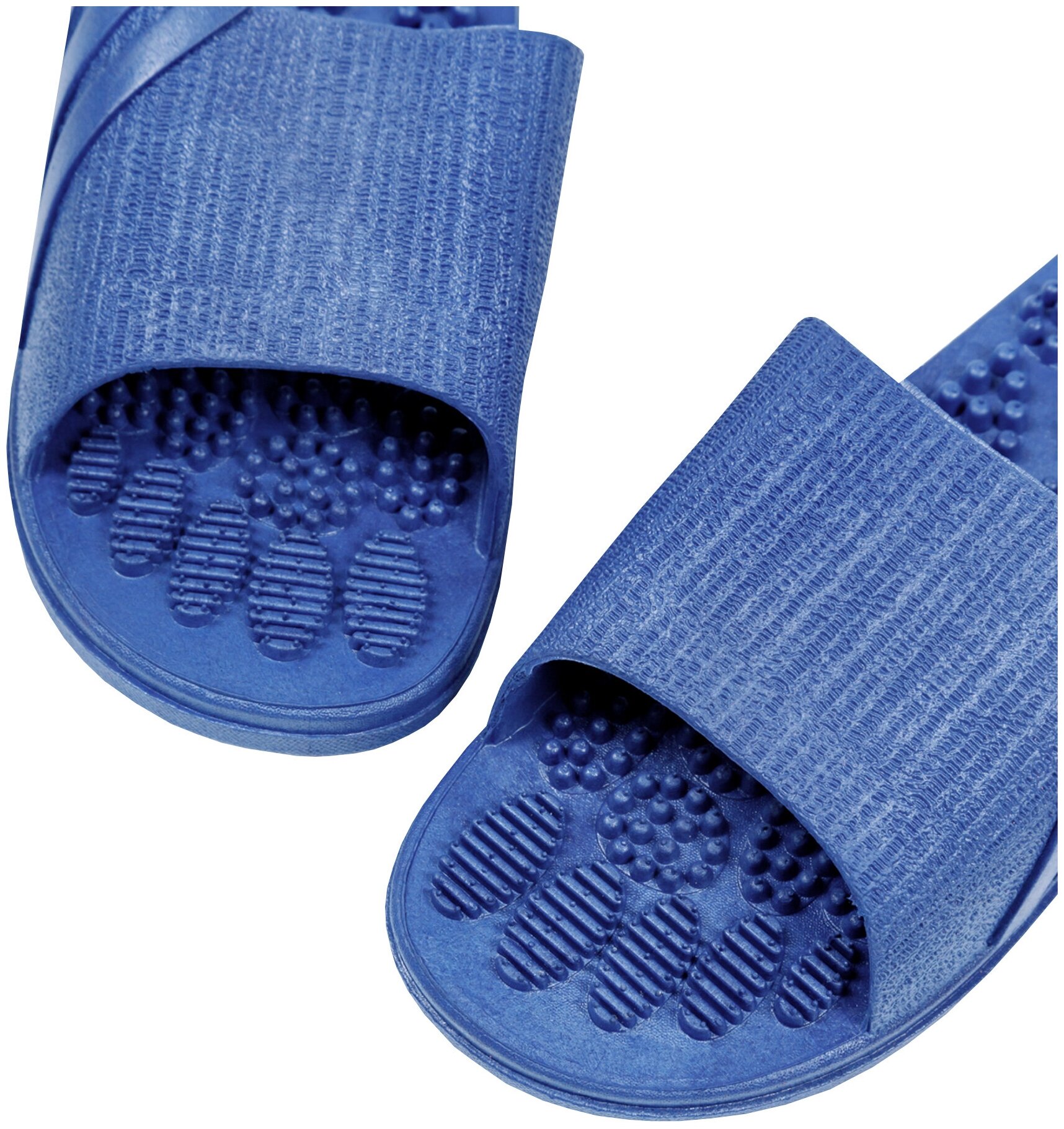 Тапочки с массажным эффектом AMARO HOME Relax Step Открытый нос (Голубой) 40-41, blue - фотография № 11