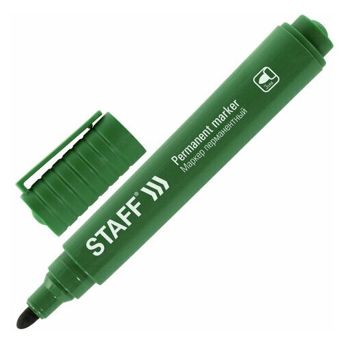 Купить STAFF Маркер перманентный Basic budget PM-125, 12 шт, зелeный
