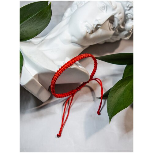 Плетеный браслет, красный плетеный браслет размер 22 см зеленый