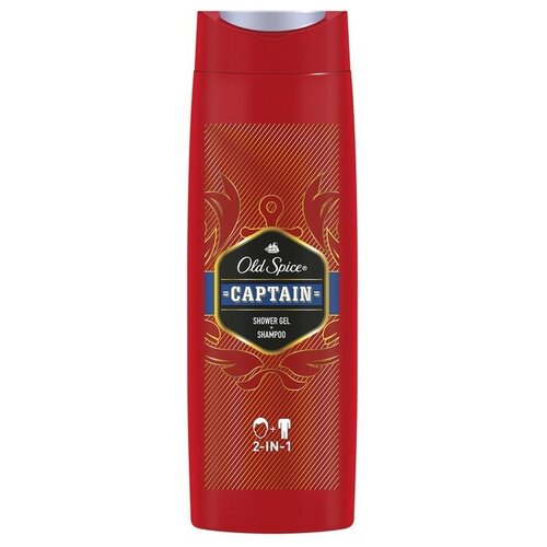 Гель для душа и шампунь 2 в 1 Old Spice Captain, 400 мл (1шт.)