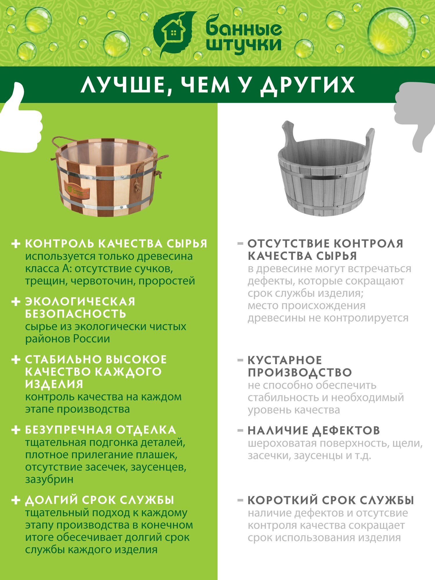Ушат "шайка", 15 л, "Контраст", с пластиковой вставкой, «С лёгким паром», липа "Банные штучки" - фото №4