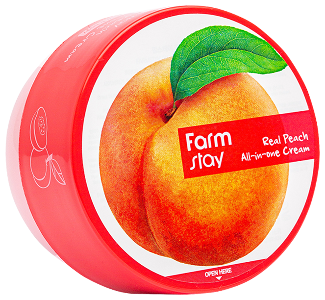 Многофункциональный крем с экстрактом персика FarmStay Real Peach All-in-one Cream, 300ml - фото №8