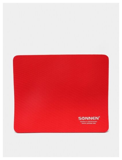 Коврик для мыши Sonnen Red резина+ткань 22*18*0.3см - фото №8