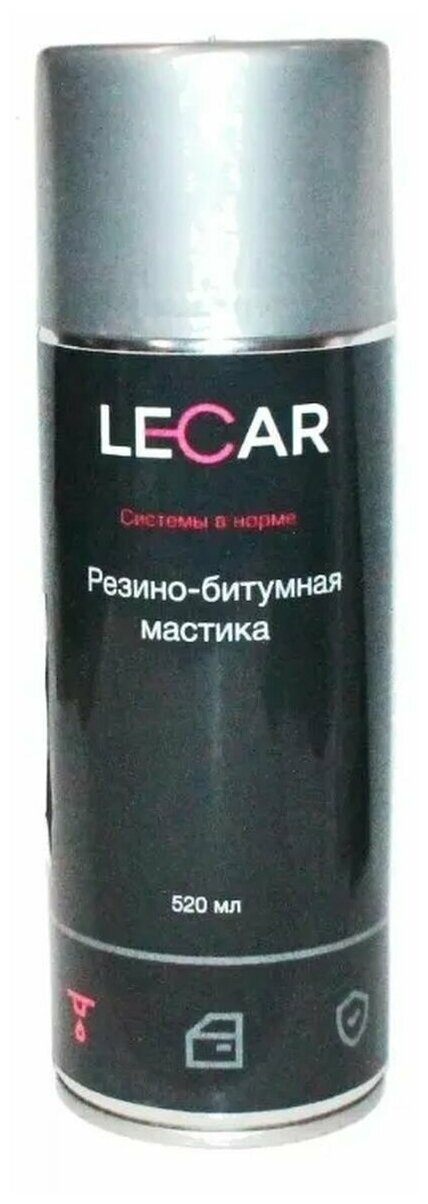 Мастика антикоррозийная (520 мл) "LECAR" резино-битумная (аэрозоль) Lecar LECAR000020111
