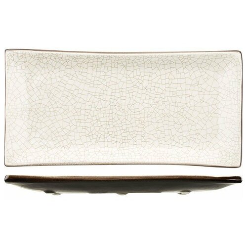 Блюдо для подачи «День и ночь»;керамика;,L=30,B=14,5см;белый,черный COM- 03023075