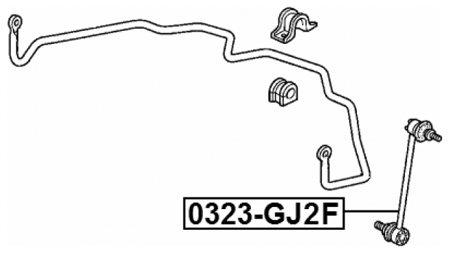 Тяга стабилизатора передняя Febest 0323-GJ2F