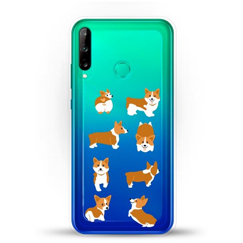 фото Силиконовый чехол 8 корги на huawei p40 lite e andy & paul