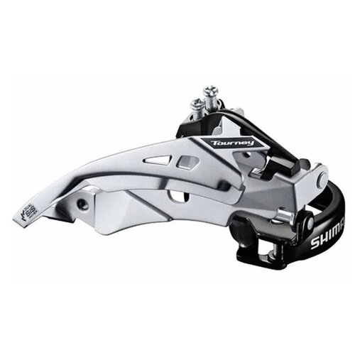 shimano переключатель передний tourney tz fd tz500ds6 31 8мм 42t cl 47 5мм ниж тяга afdtz500ds6 h000017484 Переключатель передний Shimano Tourney, TY700, 3x7/8 скоростей, универсальная тяга, 42T, средний хомут 31.8/28.6мм, угол наклона 66-69°, черный, без упаковки