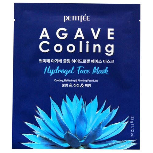 фото Petitfee гидрогелевая маска с агавой agave cooling hydrogel face mask