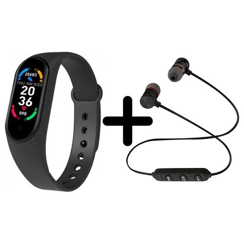 Умные часы BandRate Smart BRSM66BB-SET1 с беспроводными наушниками мониторингом сна фитнес-трекером 285000₽