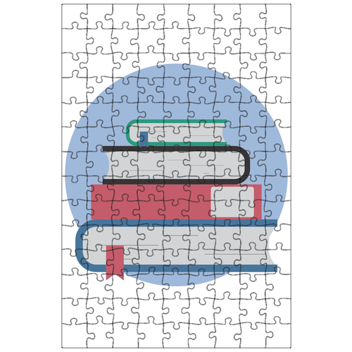 фото Магнитный пазл 27x18см."книги, икона, значок книги" на холодильник lotsprints