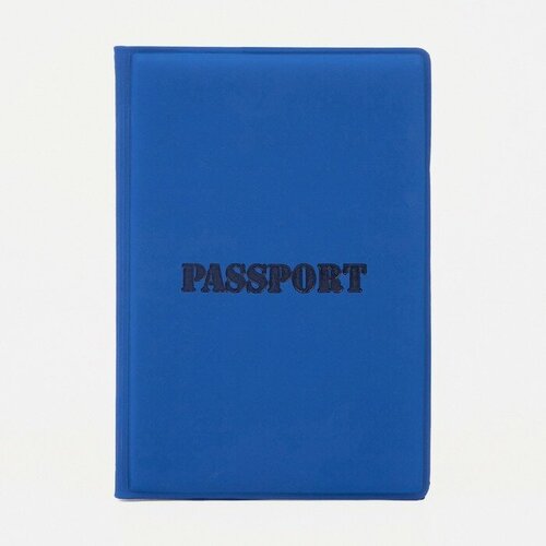 Обложка для паспорта , синий обложка синий