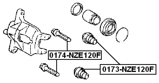 Пыльник втулки направляющей суппорта тормозного переднего Febest 0173-NZE120F