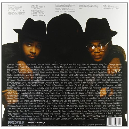 Виниловая пластинка Run D.M.C. King Of Rock (LP) виниловая пластинка run dmc king of rock lp