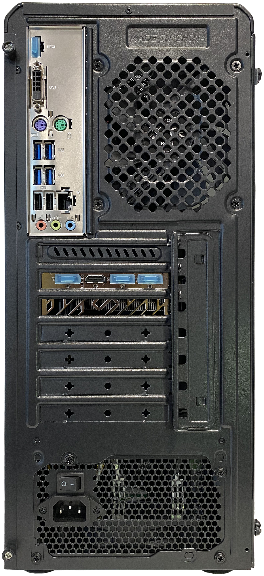 Настольный компьютер MUST AS11400310122 Midi-Tower, Intel Core i5-11400F, 16 ГБ RAM, 500 ГБ SSD, AMD Radeon RX 6700 XT, ОС не установлена, 650 Вт, чеpный