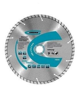 Диск алмазный, 125 х 22.2 мм, турбо-сегментный, сухая резка Gross (73021)